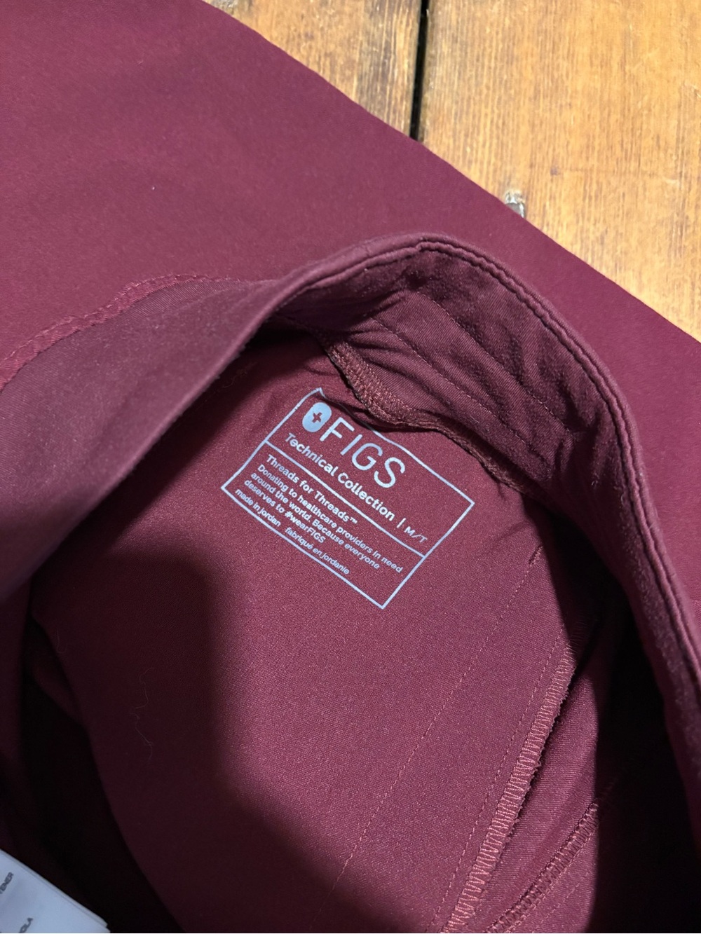 Figs Women’s Burgundy Scrub Set - Picture 9 of 10